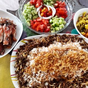 طرز تهیه رشته پلو با گوشت چرخ کرده