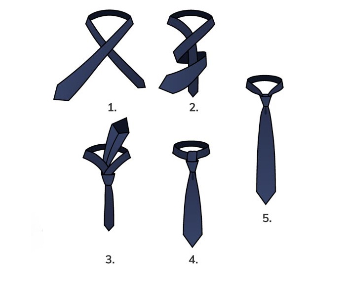 بستن کراوات به روش ساده